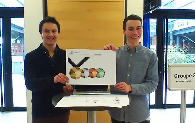 Alexis Vion & Maxence Cheval winners of the official medals design competition for EuroSkills Lille 2014