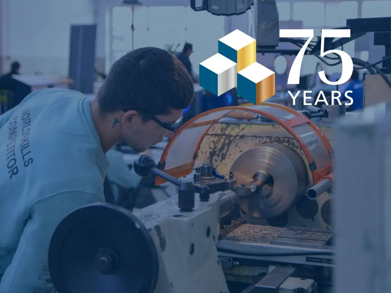 Competitors from Portugal and Spain commemorate the beginnings of WorldSkills